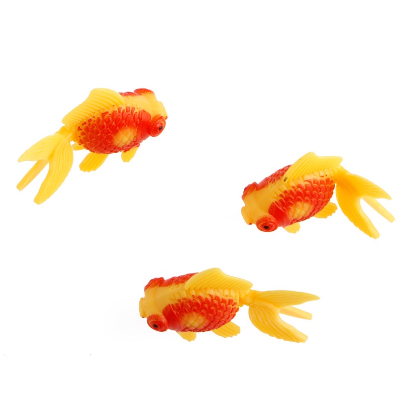 Set 3 mô hình cá vàng nhân tạo bằng nhựa trang trí bể cá