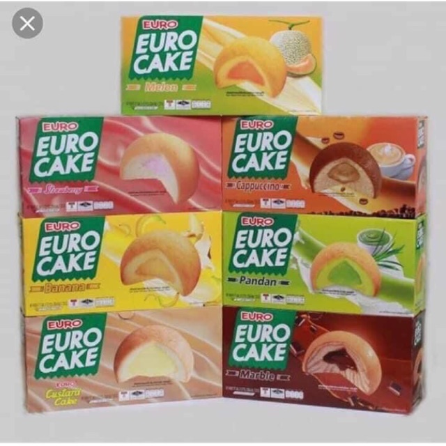 [ 1 Hộp 12 Cái ] Bánh Trứng Tươi Euro Cake Thái Lan