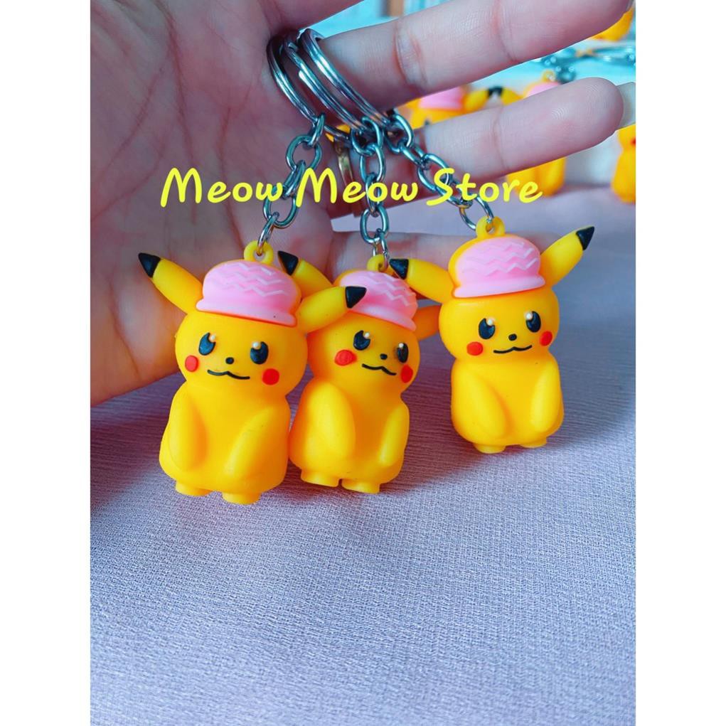 Móc Khoá Pikachu đội nón ⚡️Ảnh Thật⚡️ GIÁ RẺ GIÁ SỈIII