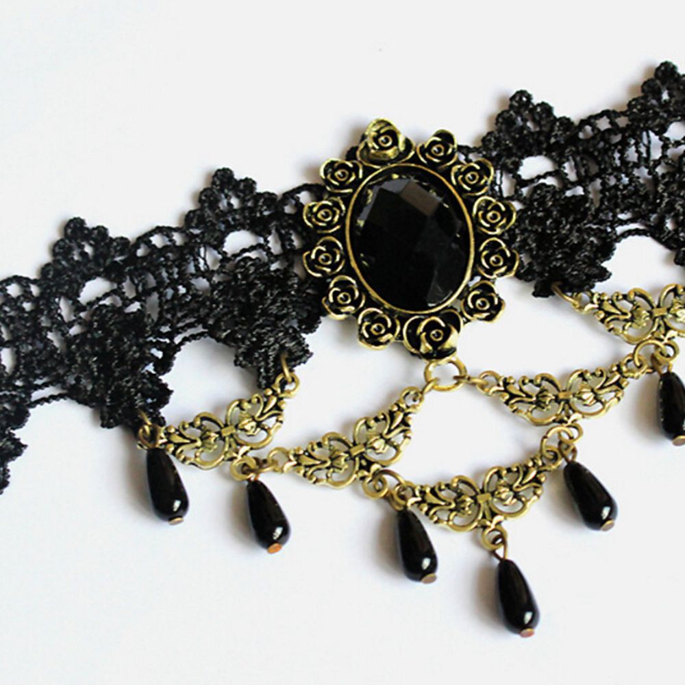 Vòng cổ choker phối ren thời trang Hàn Quốc