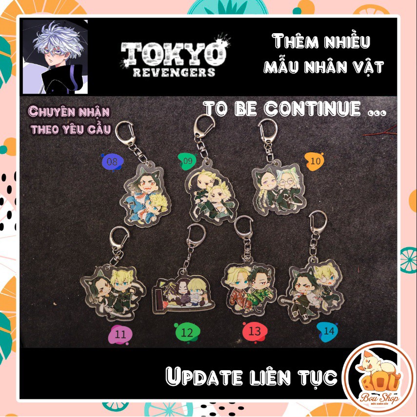 Móc khóa Acrylic Mica Tokyo Revengers - Kịch trường của Takemichi Anime theo yêu cầu Phần 2