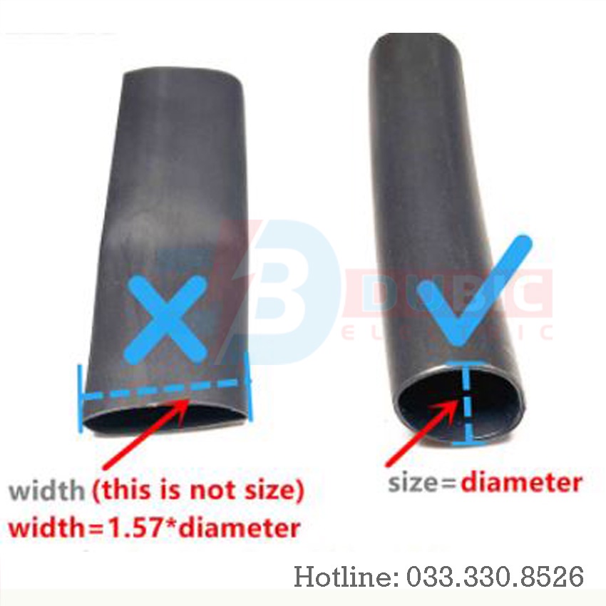 Gen co nhiệt cách điện - Màu đen - Ống đường kính 1mm - 14mm | DUBIC ELECTRIC