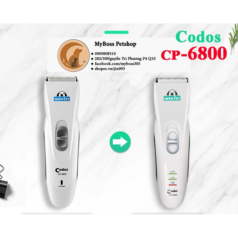 Tonder Codos CP6800 - Tông Đơ máy Chuyên Dụng Cắt và cạo Lông Chó Mèo