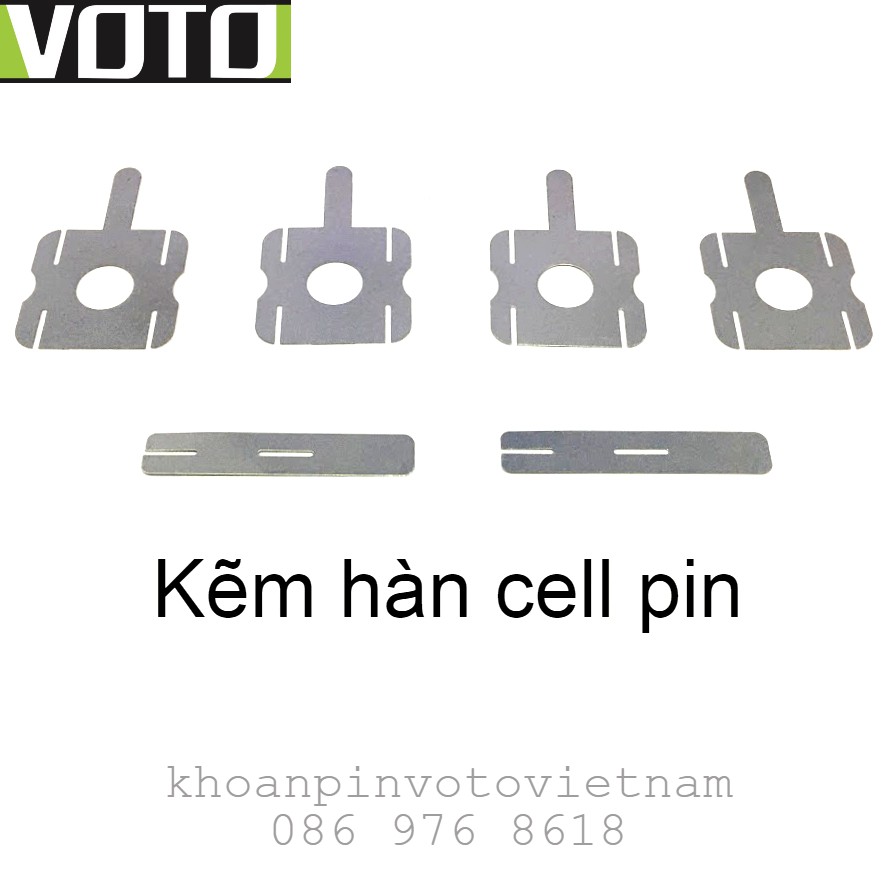 Bộ kẽm hàn cell pin 18650 kẽm vuông và kẽm dài 6 món