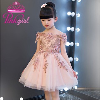 Đầm công chúa trễ vai hồng mới