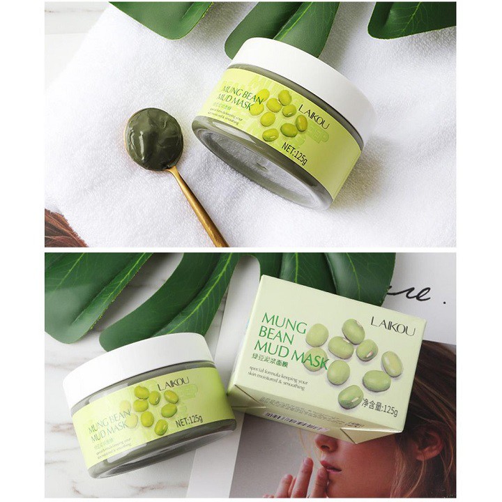 Mặt nạ bùn đậu xanh Laikou Mung Bean Mud Mask