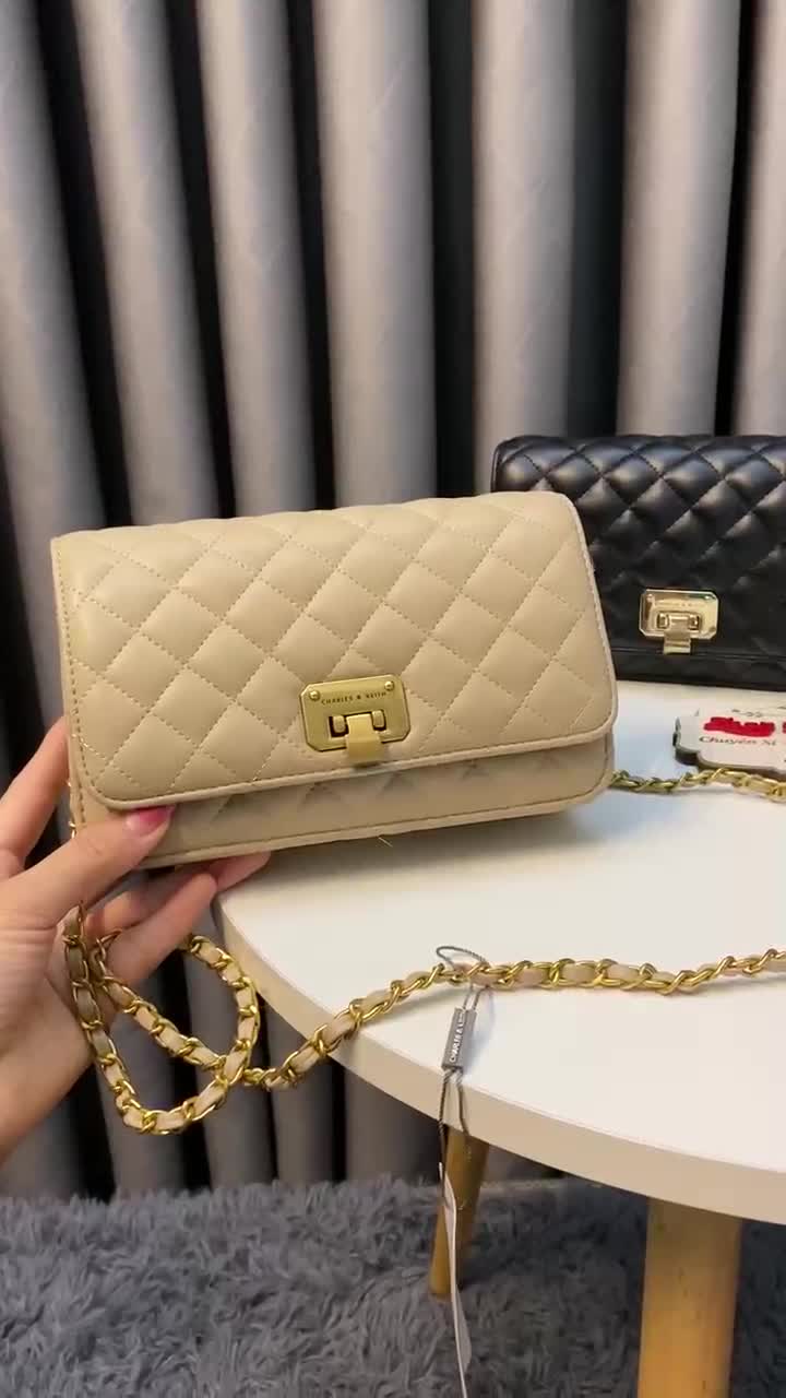 Túi trần ô trám khoá gập size 20cm hàng đẹp ảnh thật | BigBuy360 - bigbuy360.vn