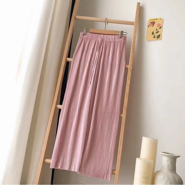 Quần Ống Rộng Dập Ly Dáng Dài, Thoải Mái Cho Mùa Hè Năng Động 2
