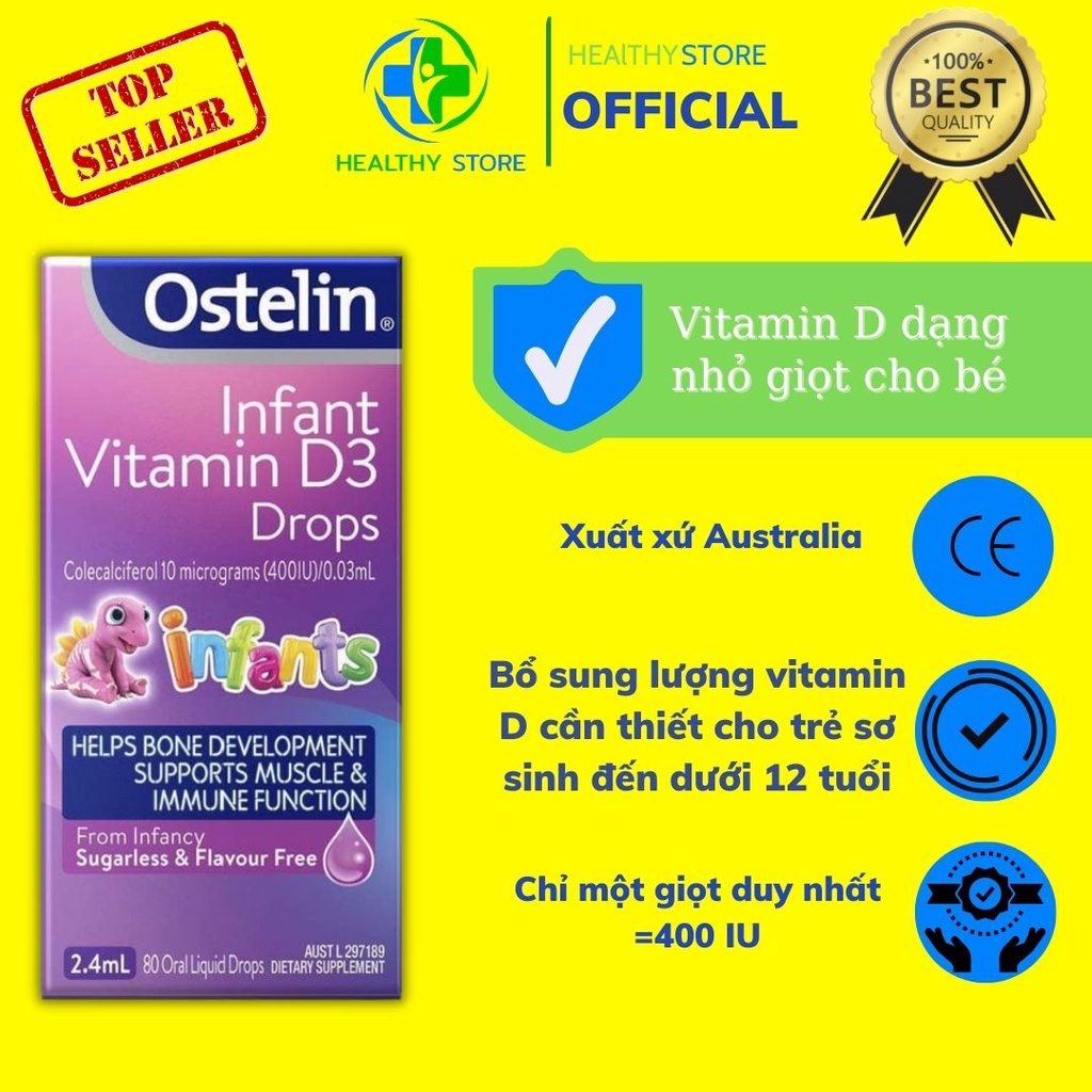 VITAMIN D OSTELIN DROP 2,4ML Dạng GIỌT ÚC