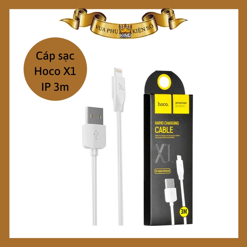 Cáp sạc Lightning Hoco X1 ✓ Dài 3M ✓ Chính Hãng Cáp sạc nhanh cho 6 6S 7 8 Plus X XS XS MAX 11 PRO MAX 12