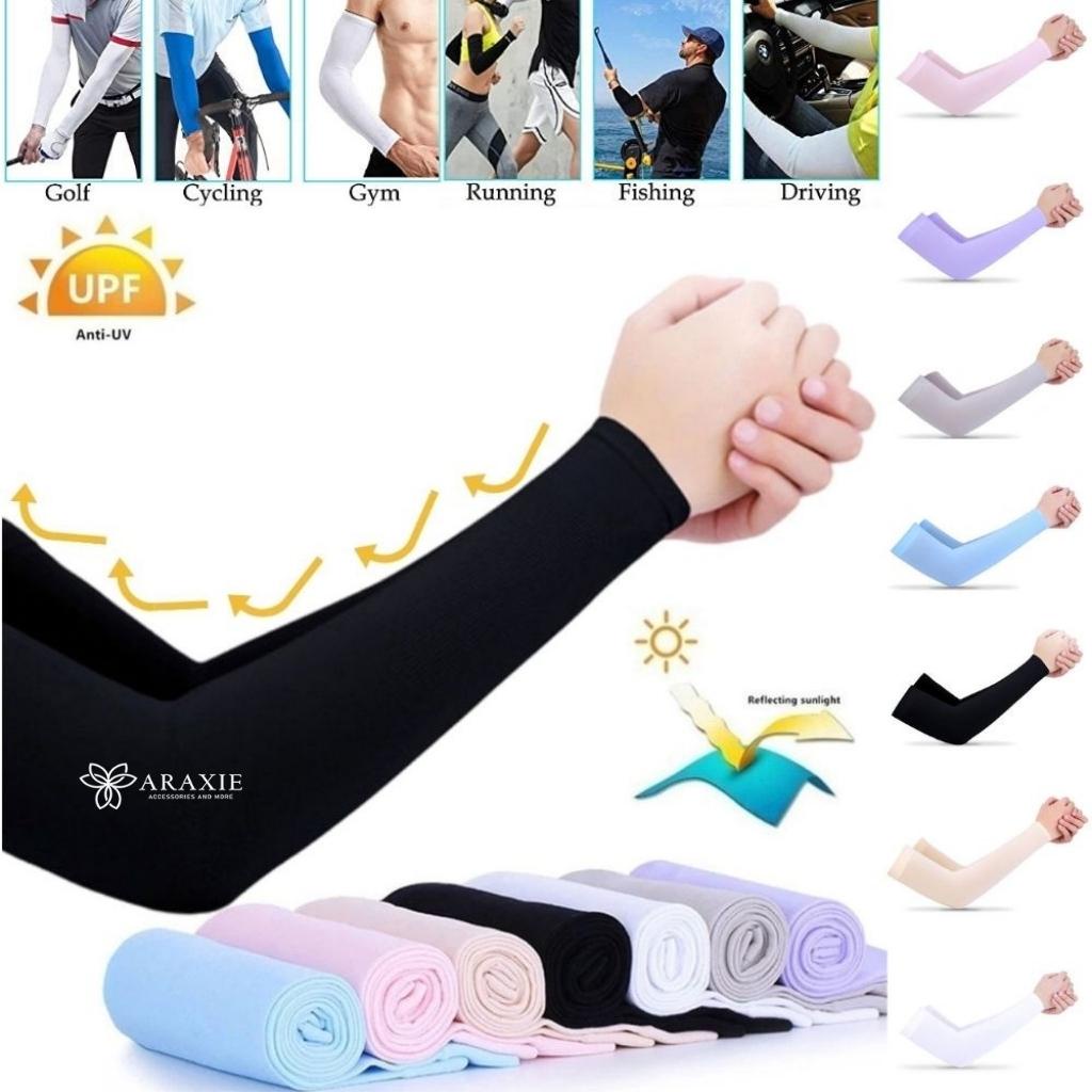 Bao tay chống nắng Araxie găng tay chống nắng nam nữ cao cấp co giãn 4 chiều xỏ ngón chống tia UV AGT0201