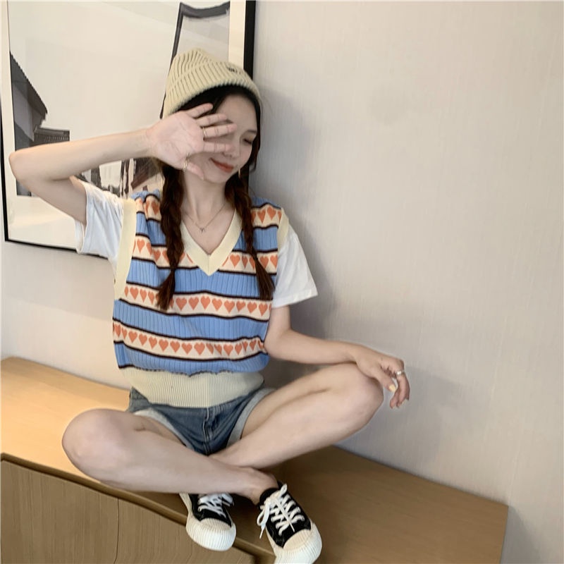 Áo không tay kiểu hàn quốc thời trang retro