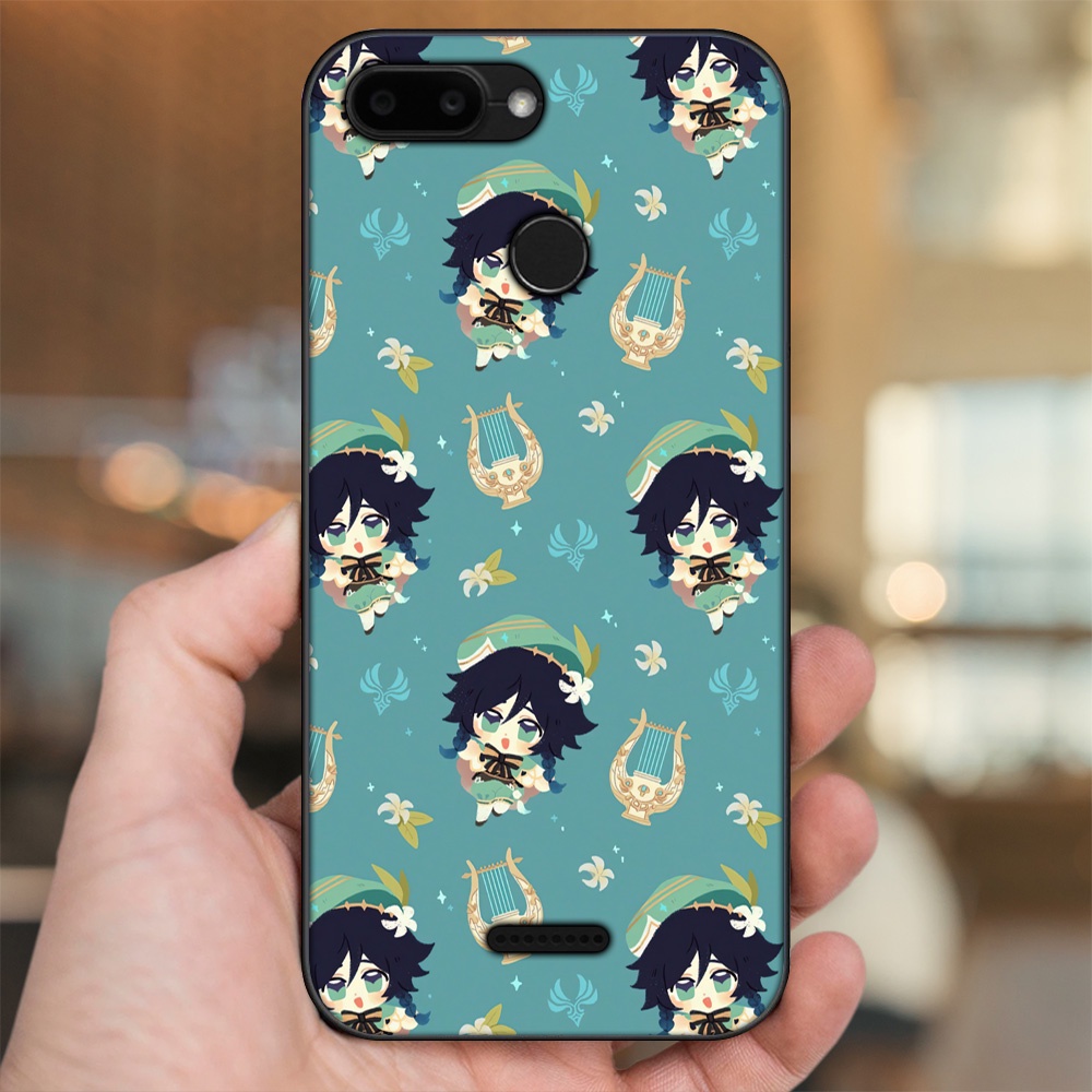 Ốp lưng Xiaomi Redmi 6 viền đen in hình Venti Genshin Impact