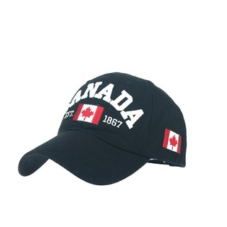 Unisex Canada Cờ Cotton Mũ Bóng Chày Mũ Thêu Cho Nam Nữ Có Thể Điều Chỉnh Bố Nón Chụp Lại