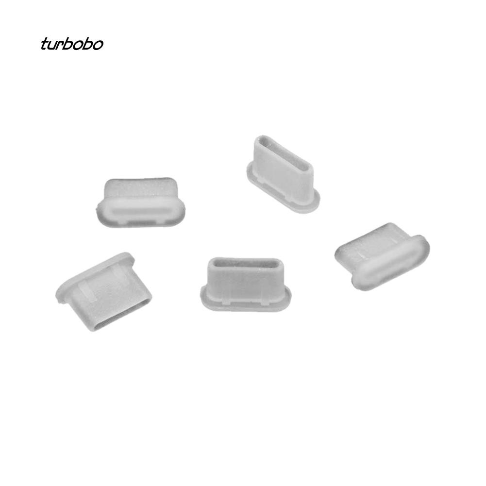 Set 5 đầu bịt chống bụi bằng silicone cho ổ cắm Type-C
