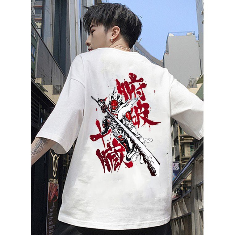 Áo thun unisex độc lạ Samurai form rộng vải dày mịn 2019T1806