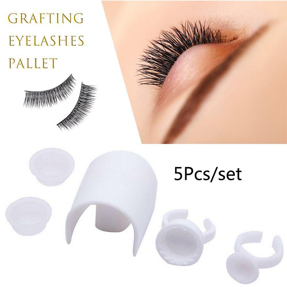 Giá Đỡ Lông Mi Giả Bằng Nhựa Màu Trắng 5 Trong 1 Tiện Dụng