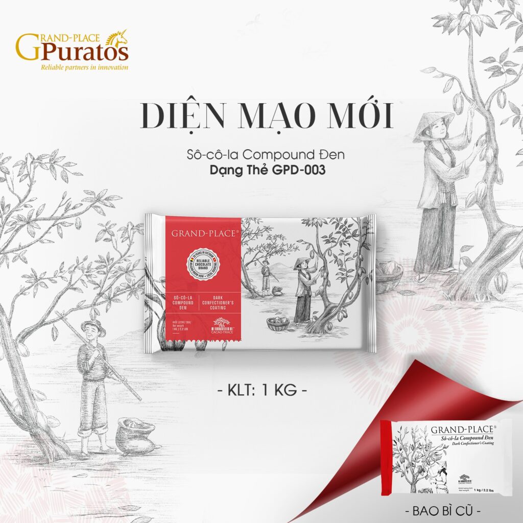 Socola thẻ đen Grand Place Puratos 1kg