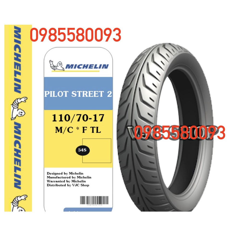 Lốp Michelin 110/70-17 MC 54S PILOT STREET 2 F TL