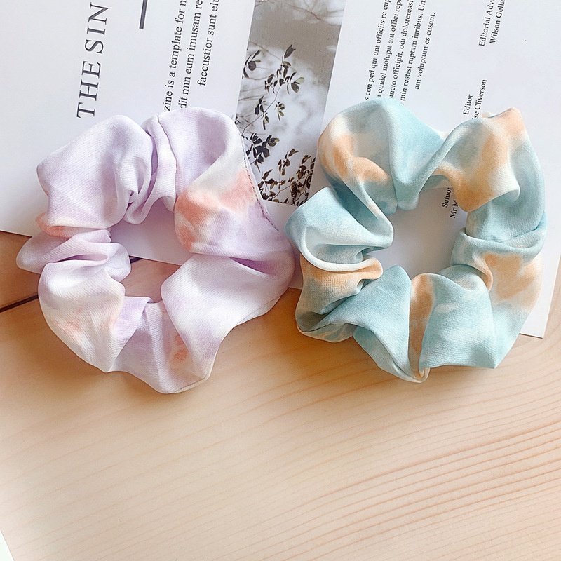 Dây Cột Tóc Chiffon Nhuộm Màu Thời Trang Cho Nữ