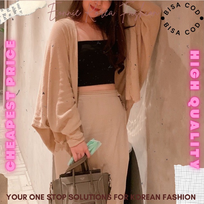 Áo Khoác Cardigan Dệt Kim Tay Cánh Dơi Phong Cách Hàn Quốc Cho Nữ | Áo Nịt Ngoài Vĩ Cầm - Thời Trang Einierea