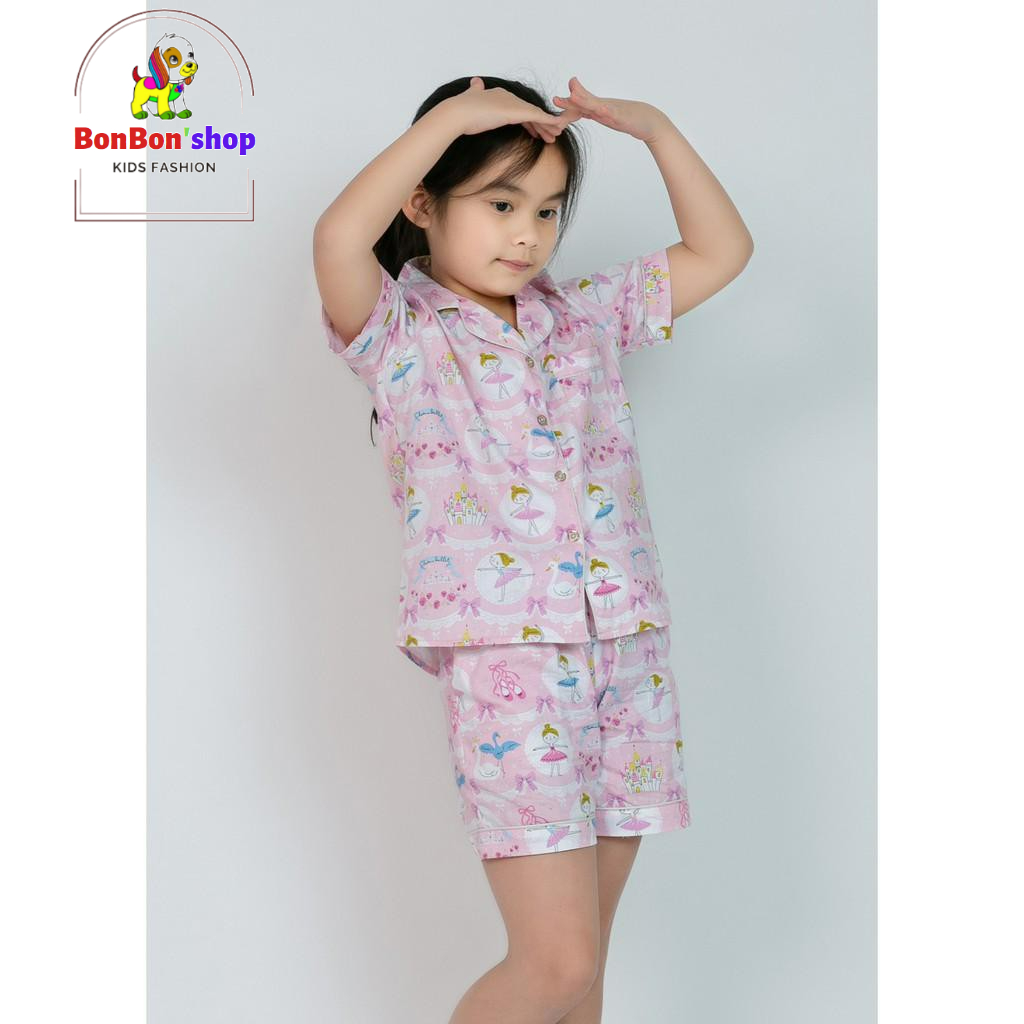 PA02_BỘ Pijama Lụa Cao Cấp Họa Tiết Hoạt Hình Dễ Thương Cho Bé 3Tđến 7T