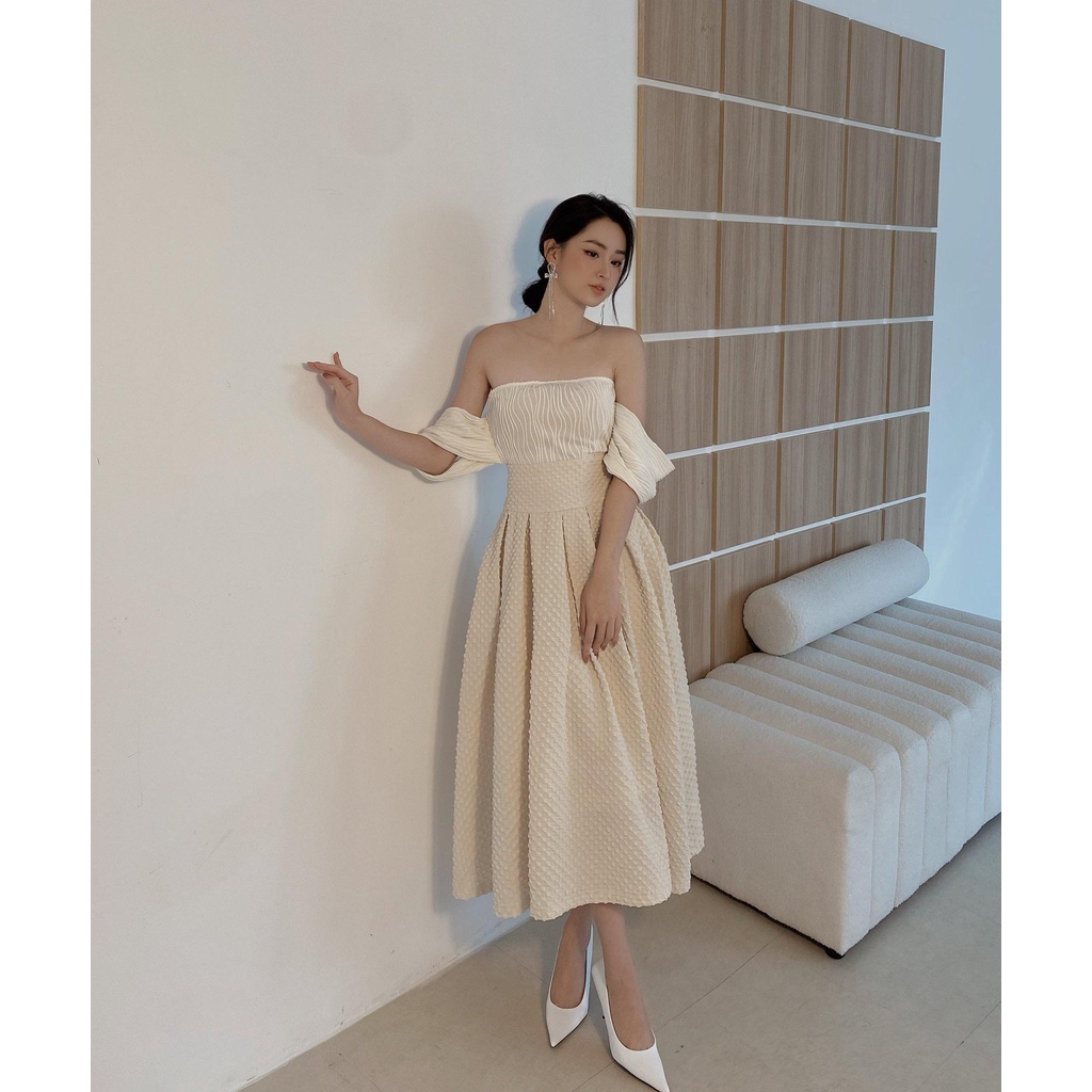 JEN TOP - áo thun gân co dãn mặc 2 kiểu tiểu thư by Cherine