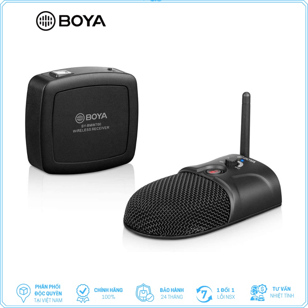 [ BOYA BY-BMW700 ]- Mic thu âm hội nghị không dây 2.4GHz | Cổng USB | Dành cho Laptop/PC - Hàng Chính Hãng