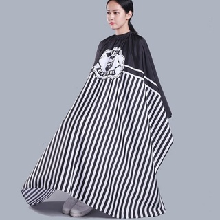 Áo choàng cắt tóc sọc trắng đen barber
