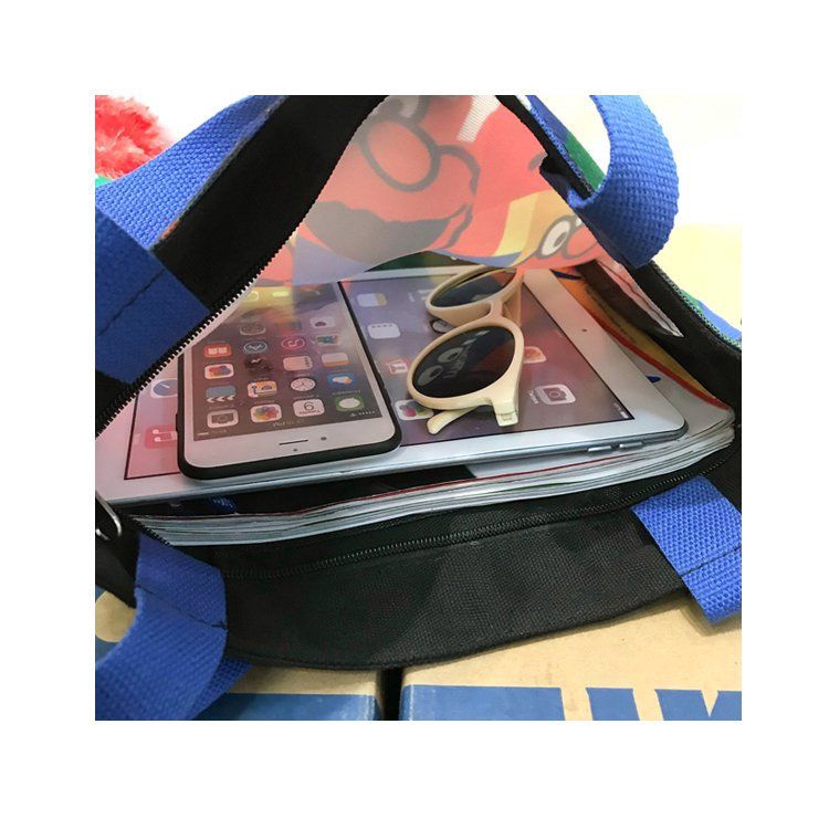 Túi xách ENVIROSAX canvas cỡ lớn in họa tiết hoạt hình cho học sinh