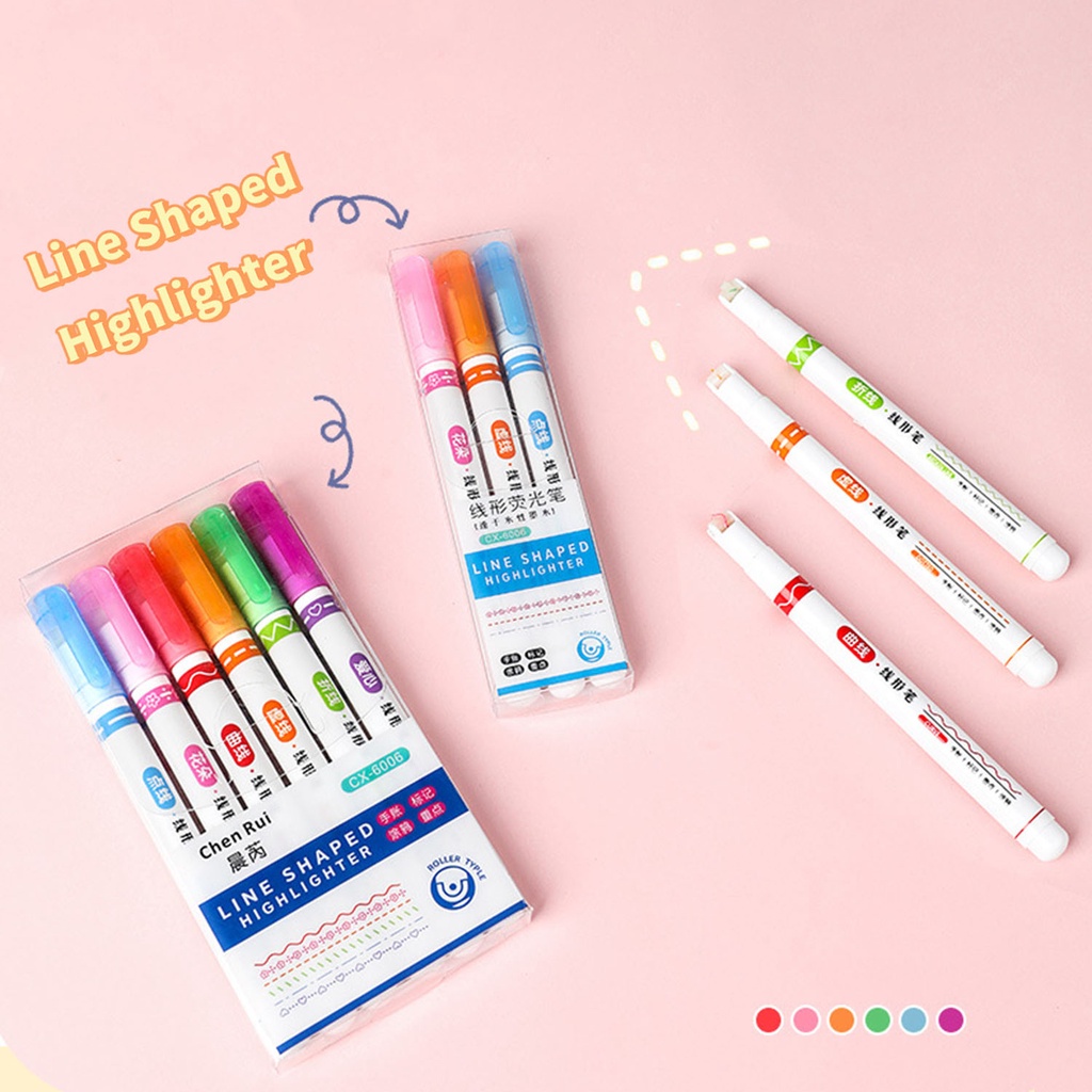Set 6 Bút Đánh Dấu Nhiều Màu Sắc Sáng Tạo