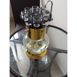 máy rót rượu nhiều ly.bình thủy tinh 2.5 lít