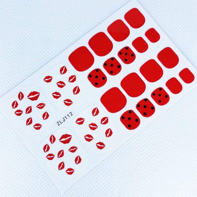 Vỉ 24 miếng dán móng chân xịn sò sang chảnh