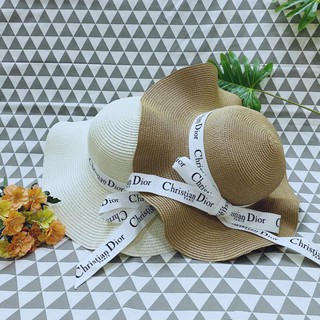 [ FREESHIP ]  - ☀ CAO CẤP ☀ -  Nón cói, Mũ cói đi biển cho nữ, chất liệu mũ cói mềm phối nơ đẹ -vành to nơ dài