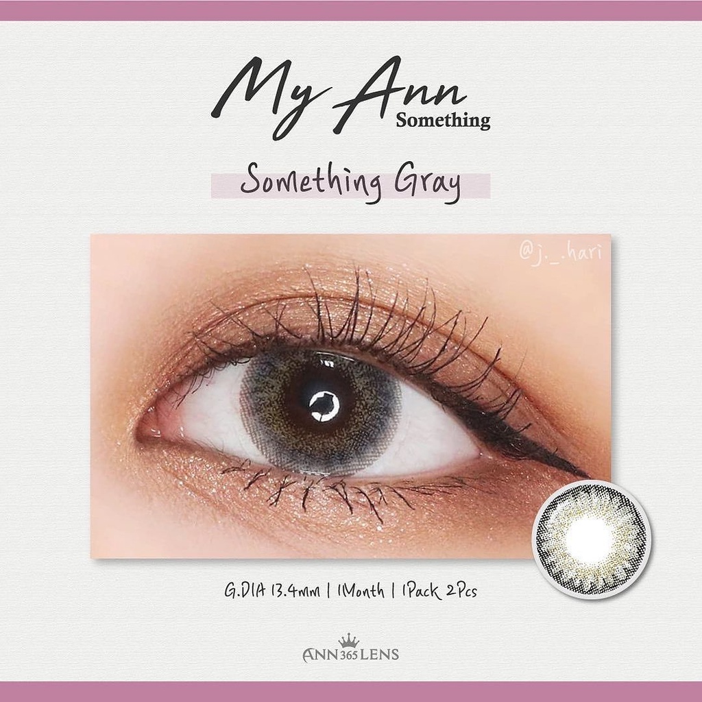 Kính áp tròng  màu xám tây Something Gray Ann365 dành cho mắt nhạy cảm dùng 30 ngày
