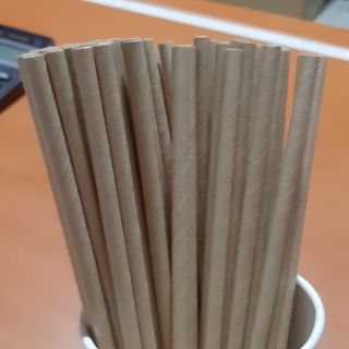 400 ống hút giấy màu nâu fi6