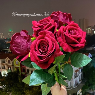 Hoa hồng nhung giả giống thật tới 99%