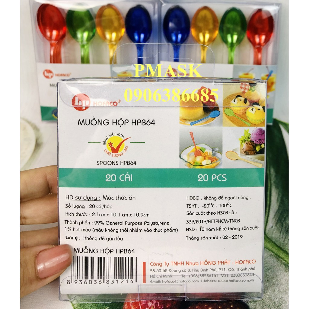 Muỗng nhựa mini bằng nhựa cao cấp 20 cái/ set – Muỗng ăn kem tiện lợi – Muỗng hộp HPB64