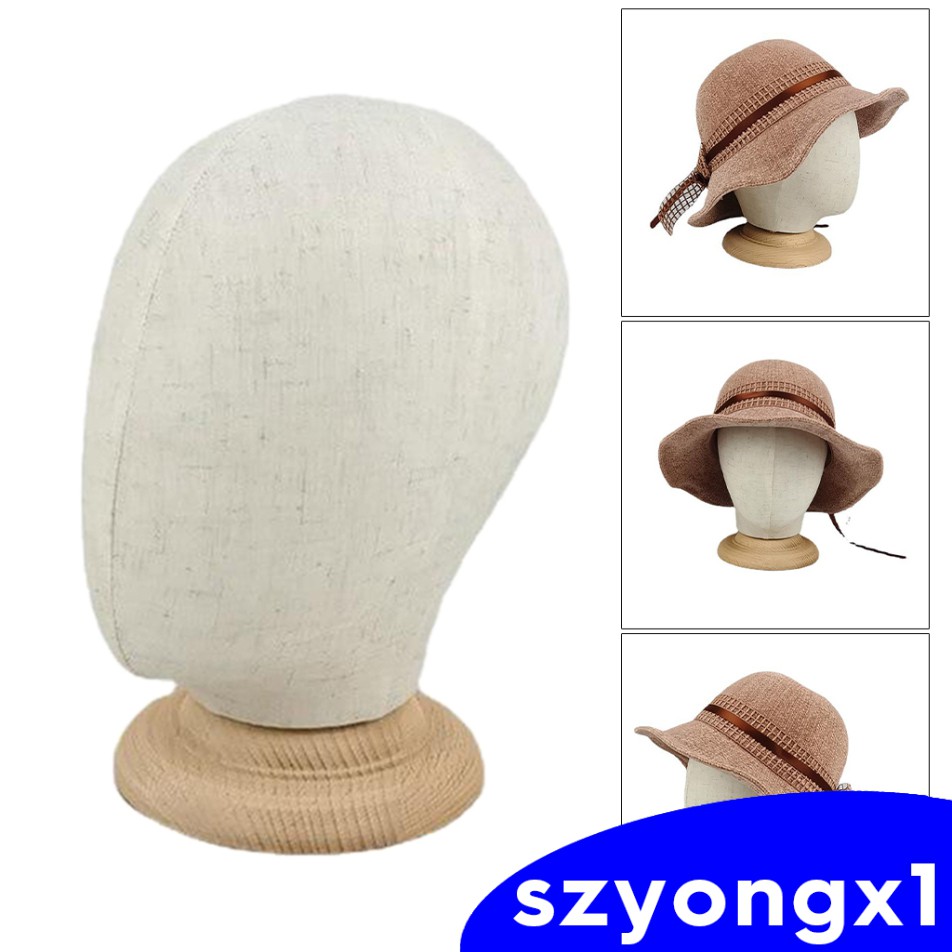 (Hàng Mới Về) Đầu Ma Nơ Canh Bằng Vải Canvas Trưng Bày Tóc Giả Tiện Dụng