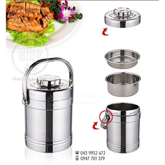 Cặp Lồng Inox Giữ Nhiệt LOẠI 1