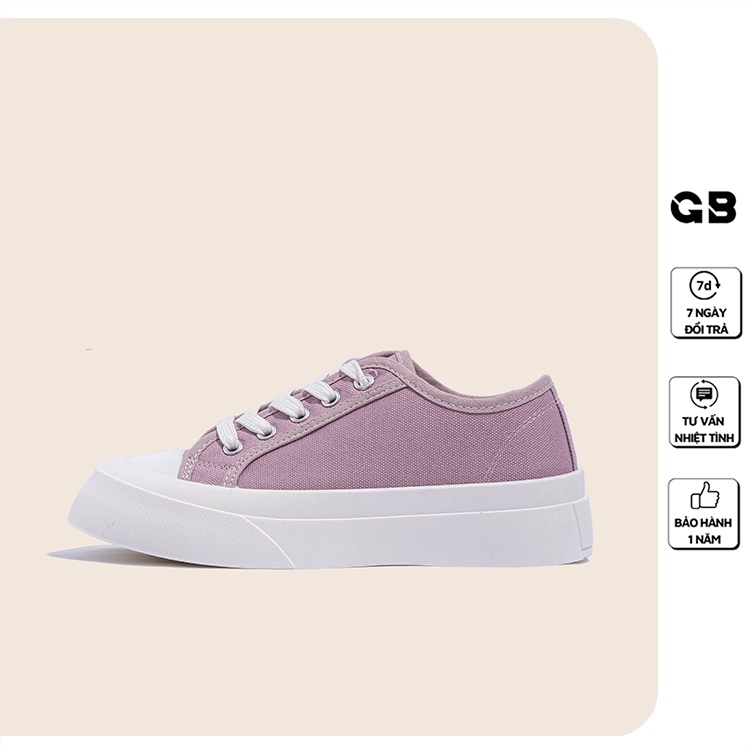 Giày Bata Nữ Giày BOM Thể Thao Đế Cao Bánh Mì, Sneaker Vải Basic Cổ Thấp 3 Màu Trắng, Đen, Hồng giayBOM Classics B1362