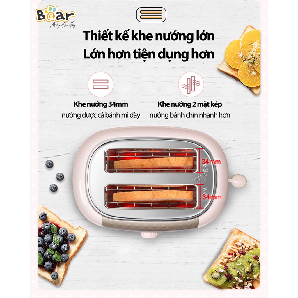 Máy nướng bánh mì sandwich waffle đa năng chuẩn bị bữa sáng nhanh gọn Bear  DSL-601- HiMect