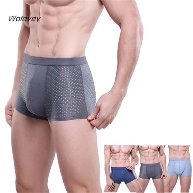 Hộp 4 Quần Lót Boxer Thông Hơi Dành Cho Nam Giới