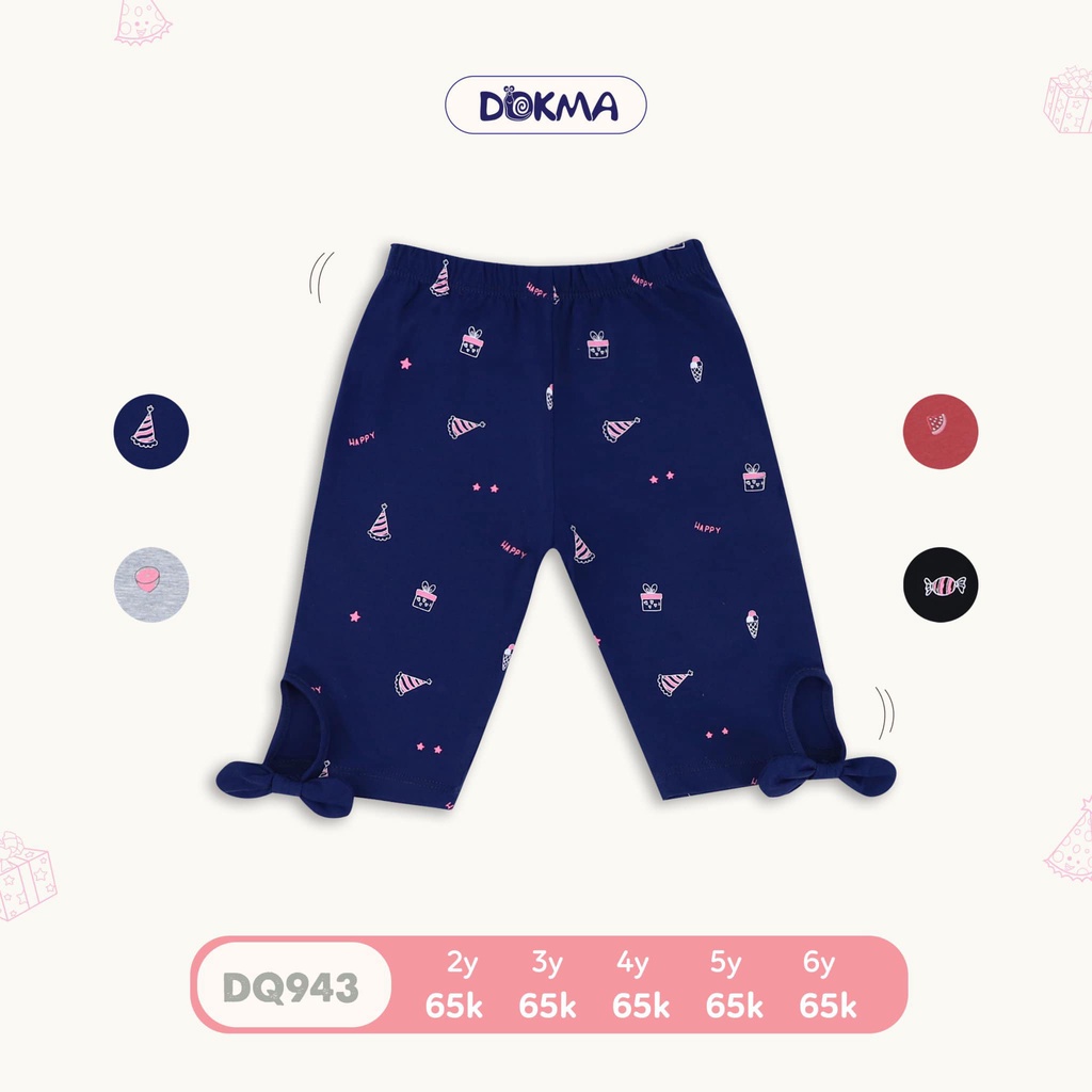 2-6Y Quần legging, quần lửng bé gái Dokma DQ943