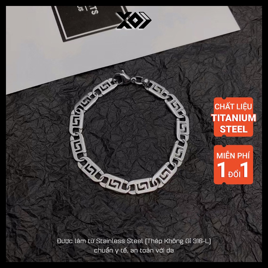 Vòng Tay Thép Titan Không Gỉ Phong Cách Đường Phố Âu Mỹ Unisex Cá Tính