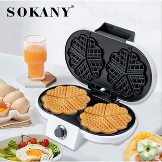Máy Làm Bánh Kẹp Tàn Ong, Waffle, Bông Lan Đôi Sokany 1200W Tiện Dụng Tại Nhà