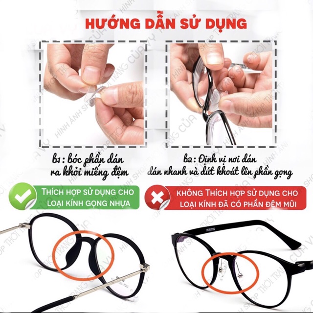 Đệm mũi chống trượt dành cho kính mắt
