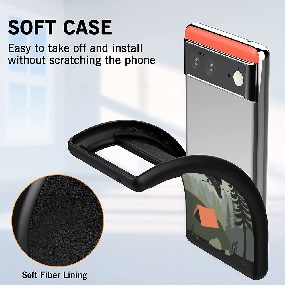 Ốp điện thoại mềm màu đen siêu mỏng họa tiết hoạt hình cho Google Pixel 6 Pro 3XL 5A 5G 3a XL 4A