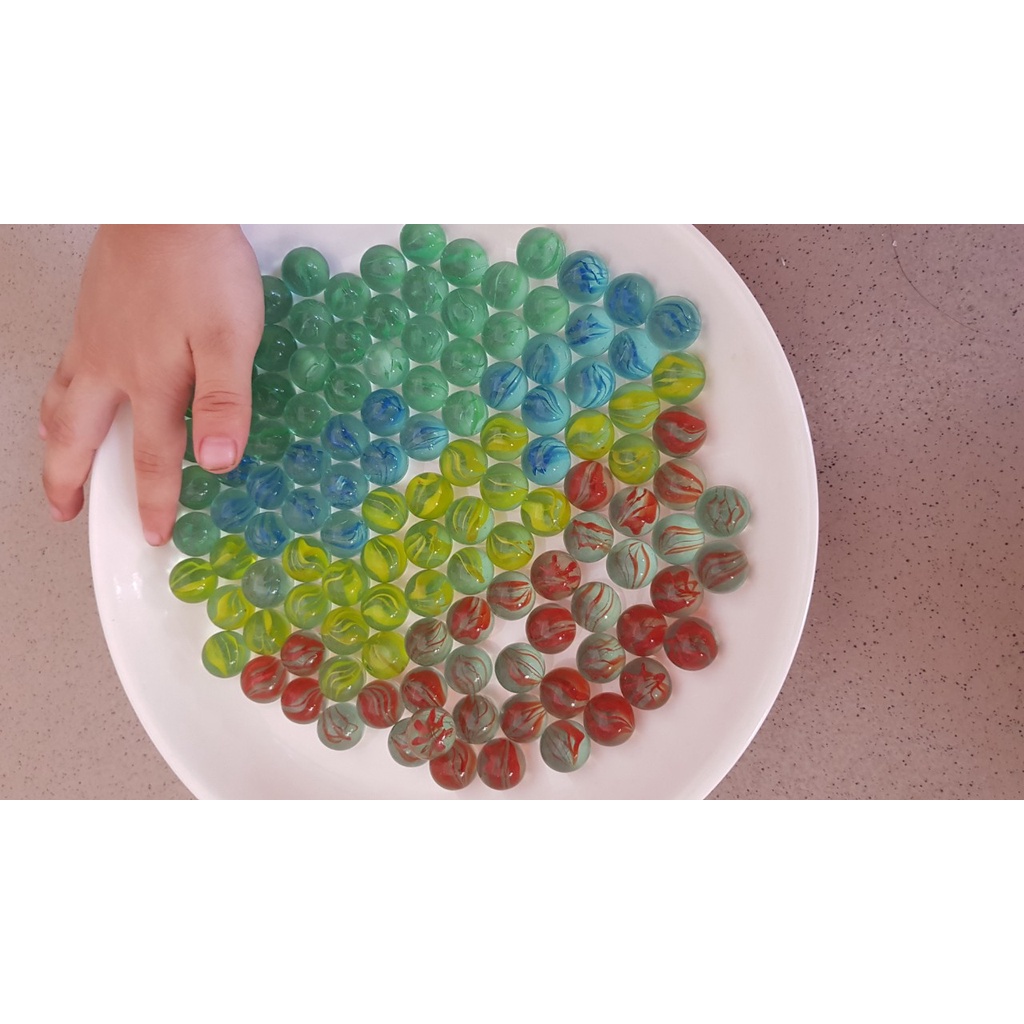70 viên bi ve thủy tinh 8 khía 1.4 cm