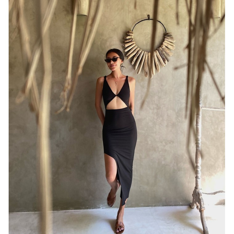 Đầm Hai Dây Ôm Dáng Co Giãn Phong Cách Âu Mỹ Thời Trang Đường Phố Gợi Cảm Cho Nữ